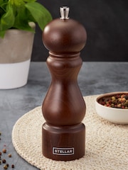 Stellar Natural  Dark 18cm Pepper Mill - Image 1 of 4