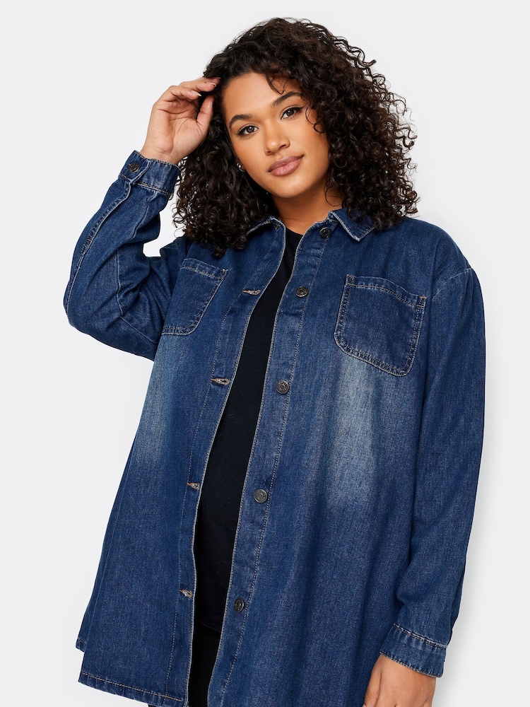 Evans Blue Denim 100% Cotton Shirt - Image 1 of 1