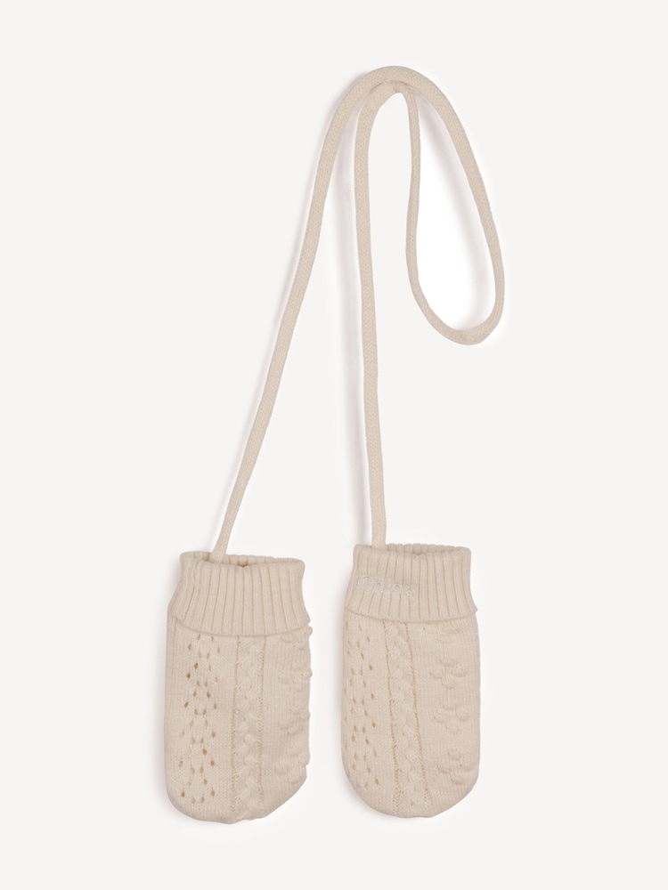 Chloé Baby Cream Giftset with Textured Knitted Hat, Mittens & Booties - Image 2 of 7