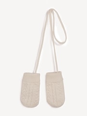 Chloé Baby Cream Giftset with Textured Knitted Hat, Mittens & Booties - Image 4 of 7