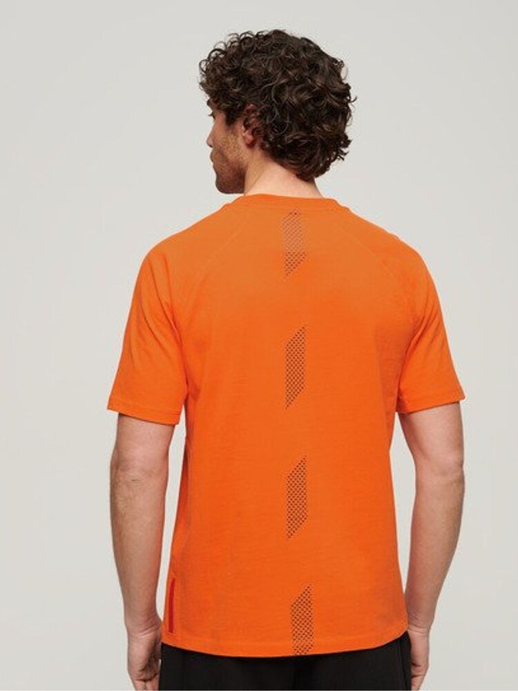 Superdry Orange Relaxed 100% Cotton Sport Tech Logo T-Shirt - Image 2 of 6