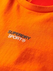 Superdry Orange Relaxed 100% Cotton Sport Tech Logo T-Shirt - Image 5 of 6