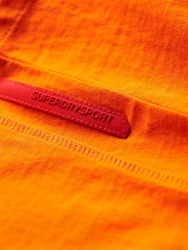 Superdry Orange Relaxed 100% Cotton Sport Tech Logo T-Shirt - Image 6 of 6