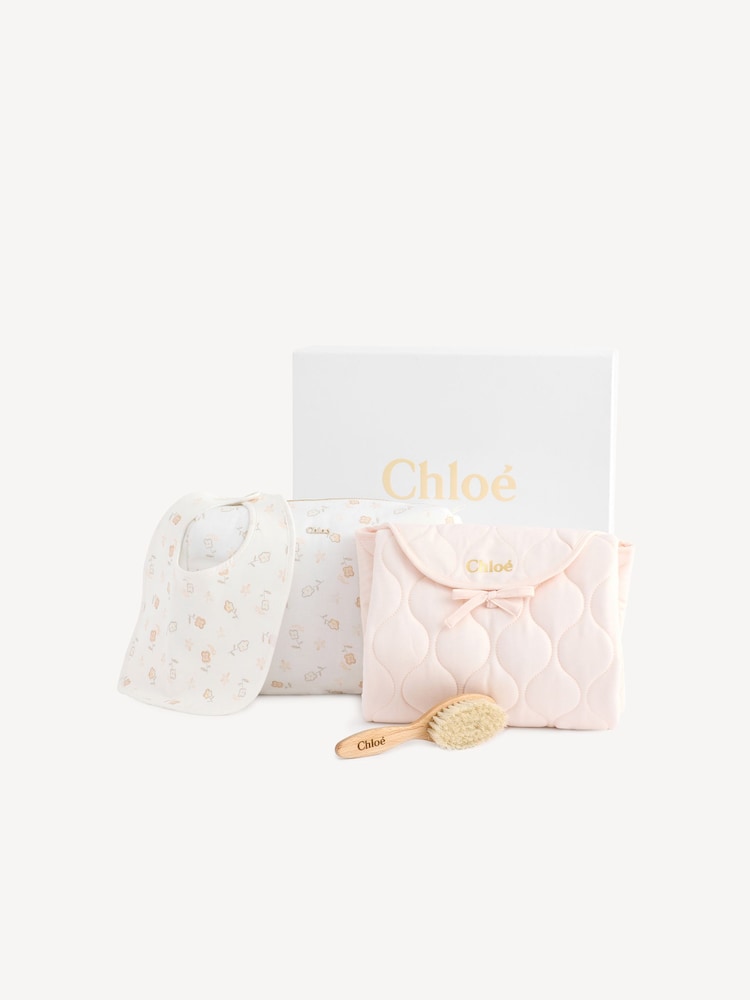 Chloé Baby Natural Gift Sets with Bib Brush Changing Mat & Pouch - Image 1 of 15
