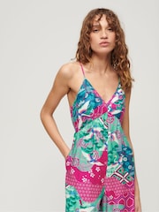 Superdry Purple Printed Cami Jumpsuit - Image 3 of 6
