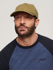 Superdry Brown Vintage Embroidered 100% Cotton Cap - Image 1 of 4