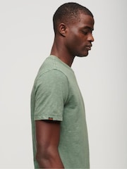 Superdry Green 100% Cotton Crew Neck Slub Short Sleeved T-Shirt - Image 3 of 6