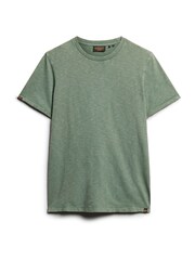 Superdry Green 100% Cotton Crew Neck Slub Short Sleeved T-Shirt - Image 4 of 6