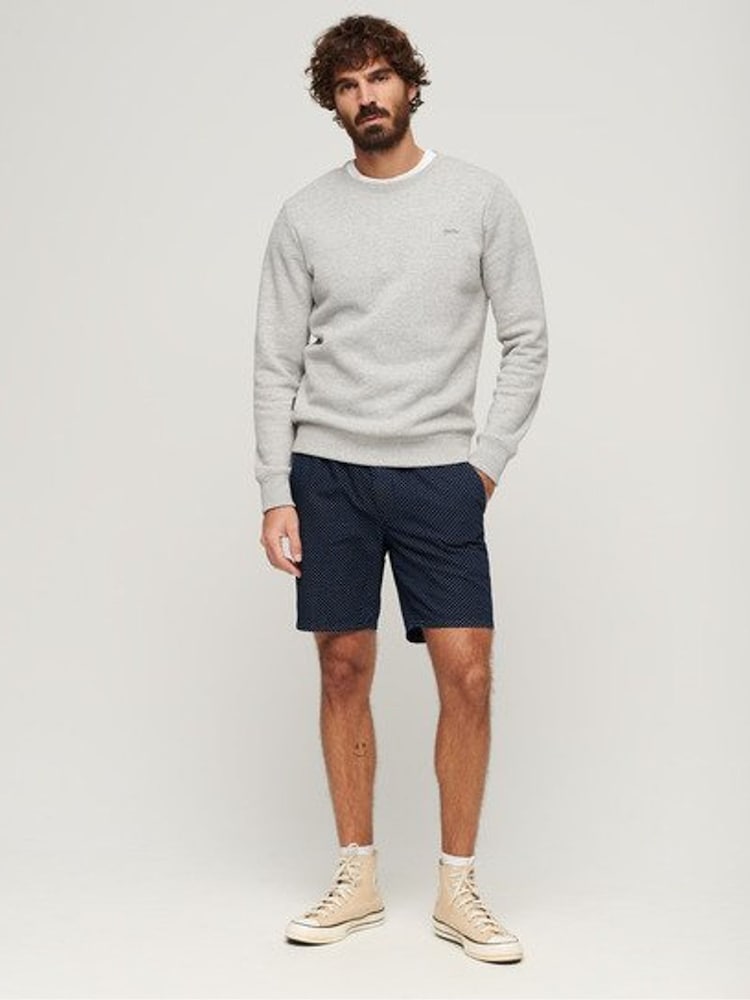 Superdry Blue 100% Cotton Bermuda Dot Shorts - Image 1 of 6