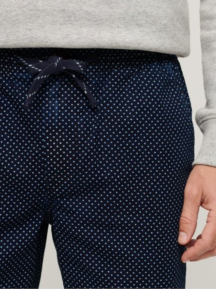 Superdry Blue 100% Cotton Bermuda Dot Shorts - Image 2 of 6
