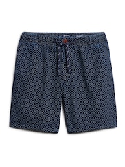 Superdry Blue 100% Cotton Bermuda Dot Shorts - Image 4 of 6