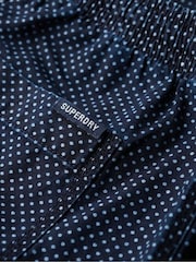 Superdry Blue 100% Cotton Bermuda Dot Shorts - Image 5 of 6