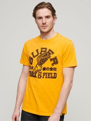 Superdry Gold 100% Cotton Track And Field Athletic Graphic T-Shirt - Image 1 of 6