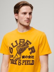 Superdry Gold 100% Cotton Track And Field Athletic Graphic T-Shirt - Image 3 of 6