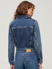 Superdry Blue Slim Denim Trucker Jacket - Image 2 of 6