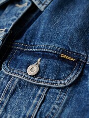 Superdry Blue Slim Denim Trucker Jacket - Image 5 of 6