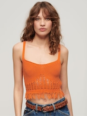 Superdry Vintage Crotchet Fringe 100% Cotton Top - Bild 1 von 7