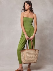Mint Velvet Green Jersey Bandeau Jumpsuit - Image 2 of 4