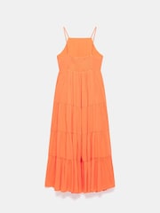 Mint Velvet Brown Embroidered Halter Maxi Dress - Image 7 of 8