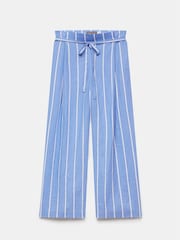 Mint Velvet Blue Striped 100% Linen Trousers - Image 3 of 4