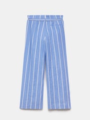 Mint Velvet Blue Striped 100% Linen Trousers - Image 4 of 4