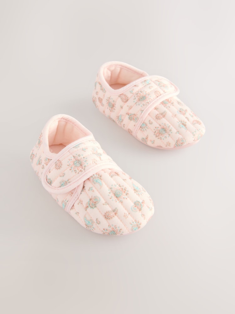 Paisley-Muster, Rosa - Hausschuhe mit Klettverschluss - Bild 1 von 4 Paisley-Muster, Rosa - Hausschuhe mit Klettverschluss - Bild 1 von 4