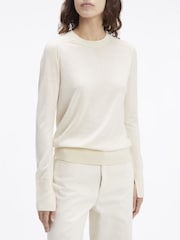 Calvin Klein Nude Merino Wool Crew Neck Sweater - Image 1 of 6