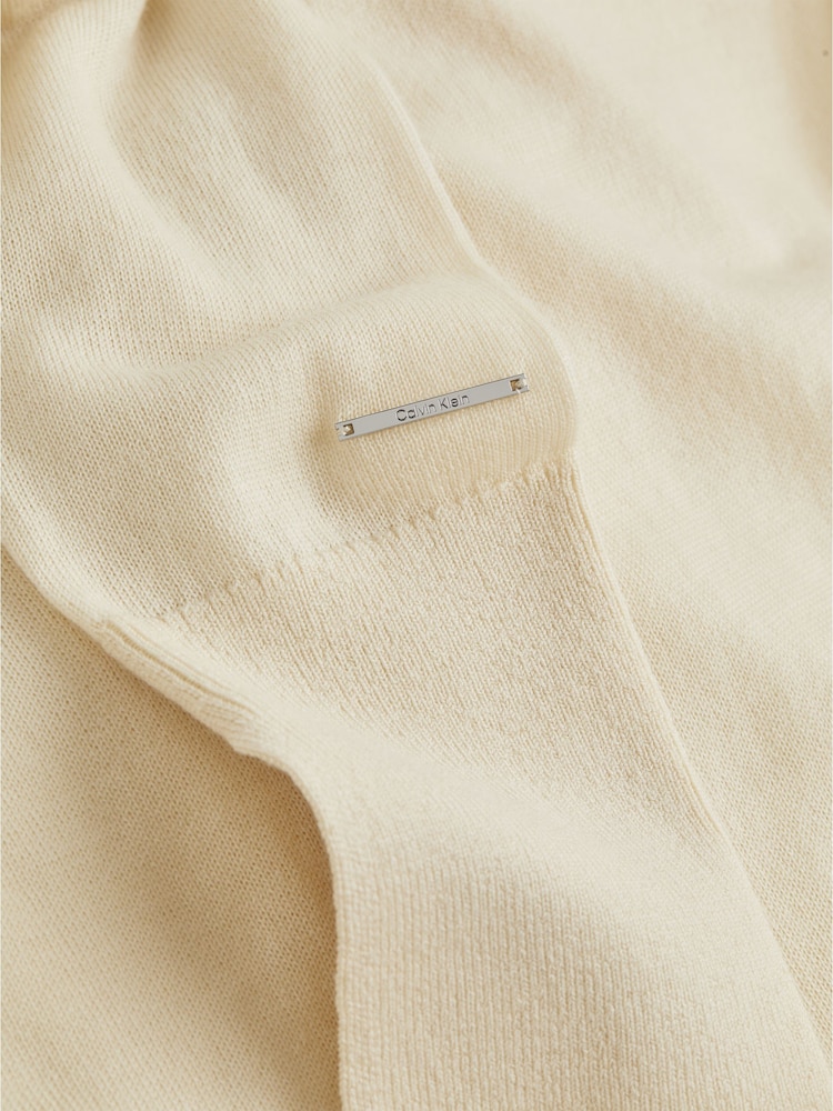 Calvin Klein Nude Merino Wool Crew Neck Sweater - Image 6 of 6