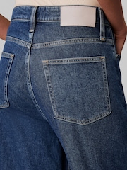 Calvin Klein Blue High-Rise Wide Ankle-Length Bootcut Jeans - Image 4 of 4