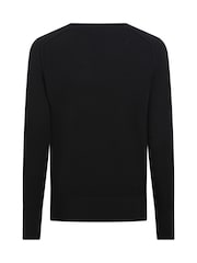 Calvin Klein Black Merino Wool Crew Neck Sweater - Image 2 of 3