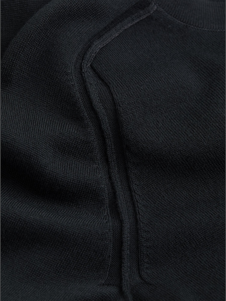 Calvin Klein Black Merino Wool Crew Neck Sweater - Image 3 of 3