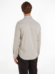 Calvin Klein Brown Slim Fit Poplin Stretch Shirt - Image 2 of 6