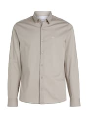 Calvin Klein Brown Slim Fit Poplin Stretch Shirt - Image 4 of 6