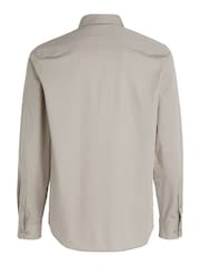 Calvin Klein Brown Slim Fit Poplin Stretch Shirt - Image 5 of 6