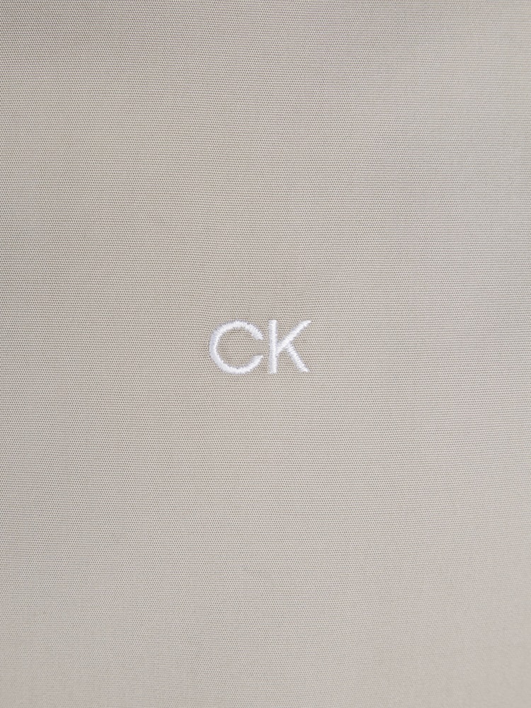 Calvin Klein Brown Slim Fit Poplin Stretch Shirt - Image 6 of 6