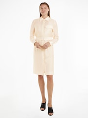 Calvin Klein TENCEL™ Belted Shirt Dress - Изображение 1 из 6