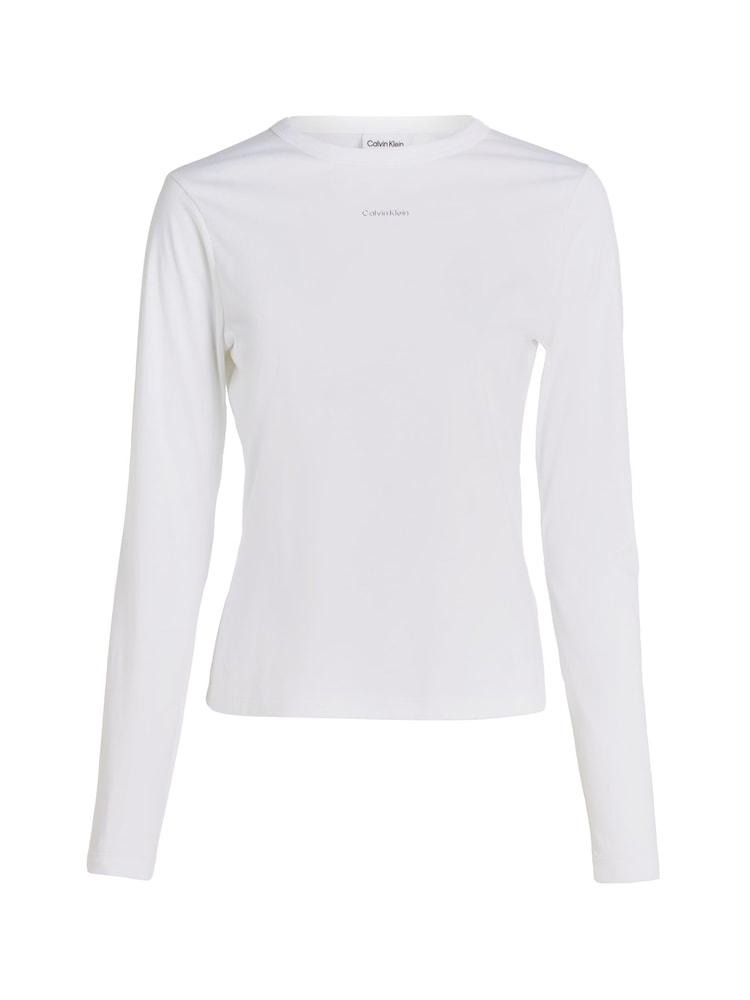 Calvin Klein White Slim Fit Nano Logo T-Shirt - Image 5 of 5