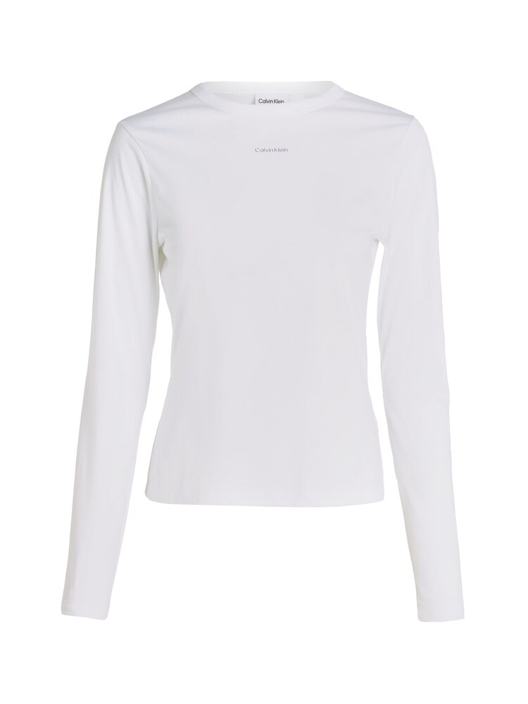 Calvin Klein White Slim Fit Nano Logo T-Shirt - Image 5 of 5 Calvin Klein White Slim Fit Nano Logo T-Shirt - Image 5 of 5