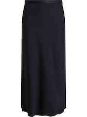 Calvin Klein Black Recycled Bias Cut Midi Skirt - Image 1 of 3