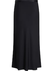 Calvin Klein Black Recycled Bias Cut Midi Skirt - Image 2 of 3