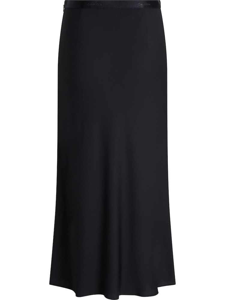 Calvin Klein Black Recycled Bias Cut Midi Skirt - Image 2 of 3
