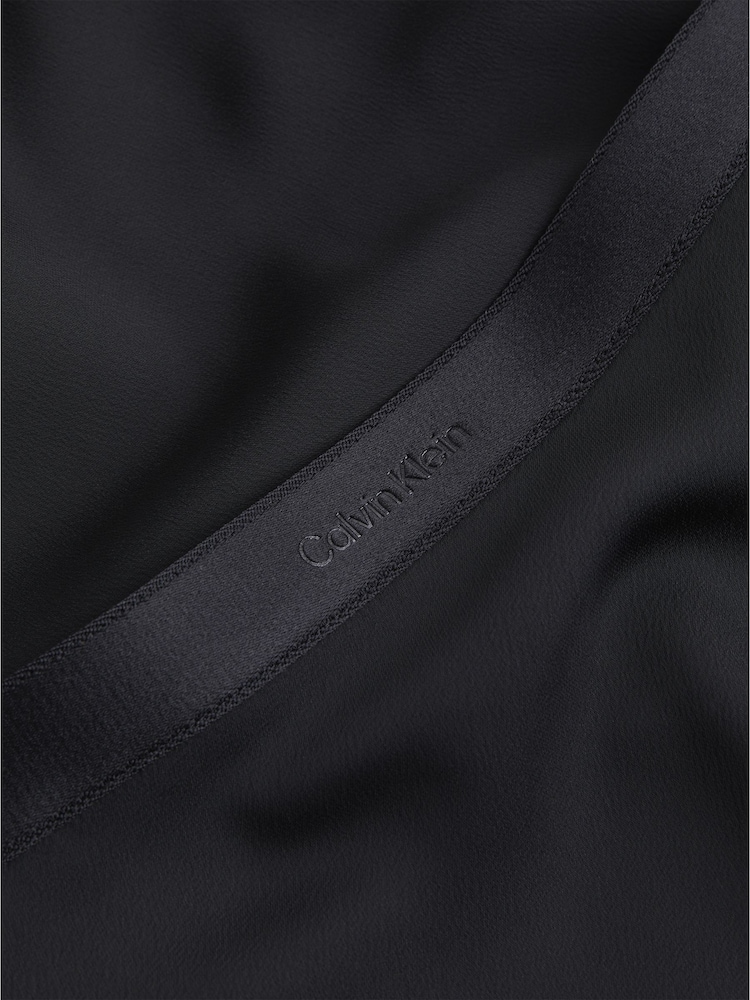 Calvin Klein Black Recycled Bias Cut Midi Skirt - Image 3 of 3