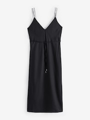 Calvin Klein Black Recycled Midi Slip Dress - Image 6 of 6