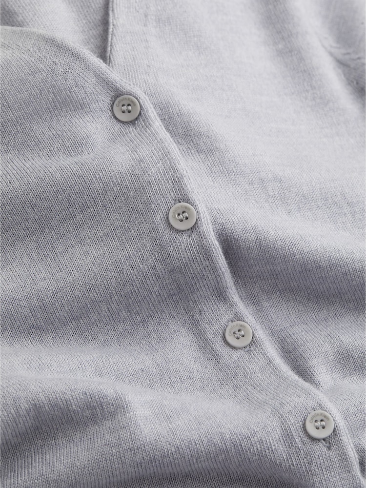 Calvin Klein Grey Merino Wool Button Shirt Dress - Image 3 of 3