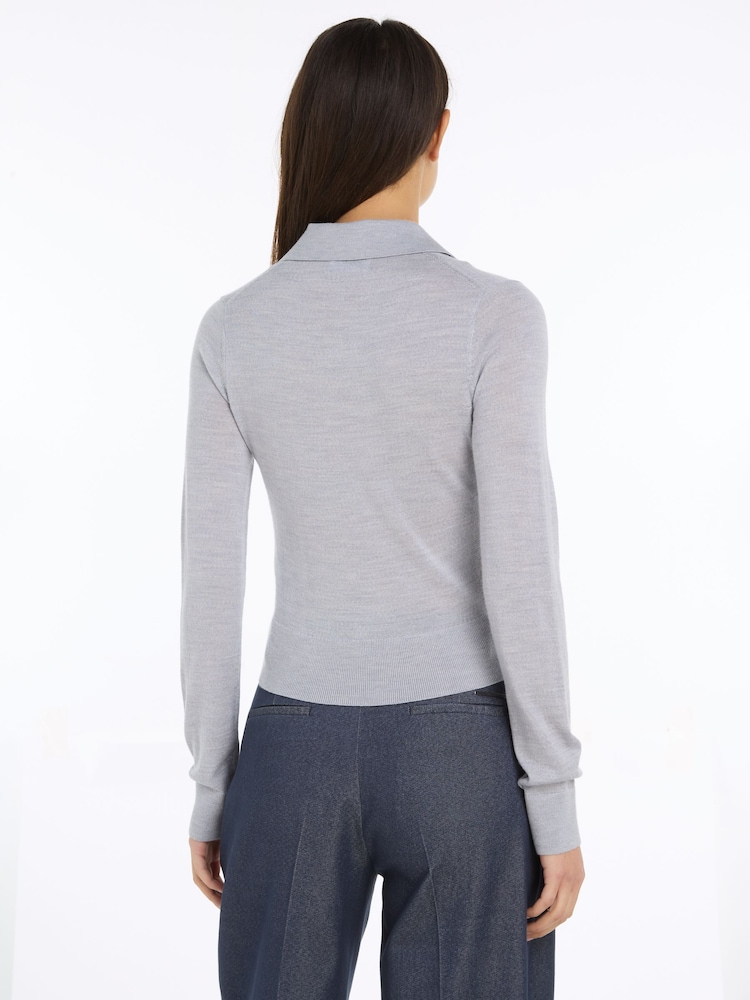 Calvin Klein Merino Wool Button Cardigan - Slika 2 iz 6