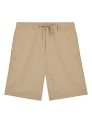 Calvin Klein Brown Piece Dyed TENCEL™ With Linen Summer Shorts - Image 3 of 5