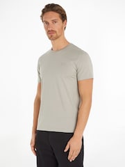 Calvin Klein Grey Chrome Smooth Cotton T-Shirt - Image 1 of 6