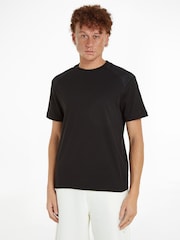 Calvin Klein Black 100% Cotton Mix Media T-Shirt - Image 1 of 6