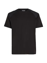 Calvin Klein Black 100% Cotton Mix Media T-Shirt - Image 4 of 6