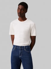 Calvin Klein White Smooth Cotton T-Shirt - Image 3 of 6
